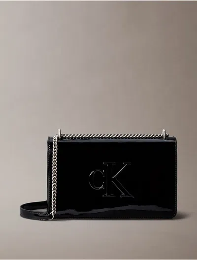 Calvin Klein Women's Sculpted Impression Faux Leather Crossbody Bag In Black