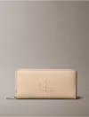 Calvin Klein Women's Sculpted Impression Zip Wallet In Crockery