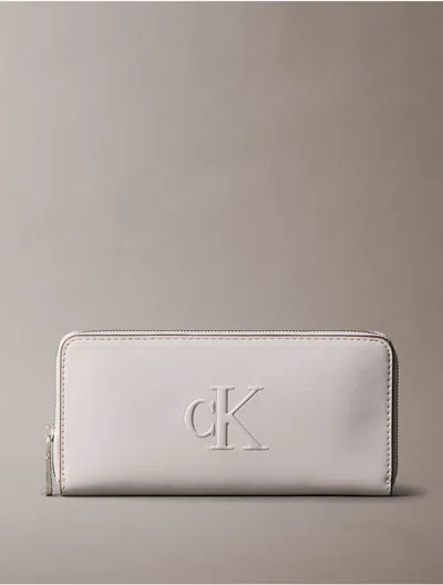Calvin Klein Women's Sculpted Impression Zip Wallet In Wind Chime
