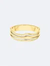 Calvin Klein Stainless Steel Wavy Triple-row Bangle Bracelet