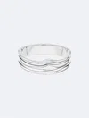 Calvin Klein Women's Sculptural Fluid Shape Hinged Bangle In Silver