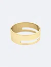 Calvin Klein Two-tone Stainless Steel Geometric Bangle Bracelet In Gold