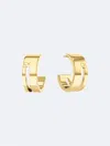 Calvin Klein Gold-plated Stainless Steel Geometric Small C-hoop Earrings, 0.78"