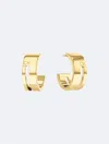 Calvin Klein Gold-plated Stainless Steel Geometric Small C-hoop Earrings, 0.78"