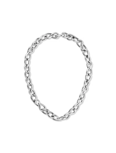 Calvin Klein Women's Sculptural Link Necklace In Silver