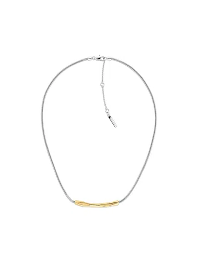 Calvin Klein Women's Sculptural Pendant Necklace In Silver