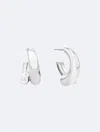 Calvin Klein Silver-tone Ck Spiral Curve Drop Earrings