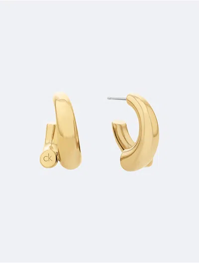 CALVIN KLEIN WOMEN'S SCULPTURAL ROUND EARRINGS