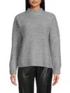 Calvin Klein Women's Sequin Drop Shoulder Sweater In Heather Grey