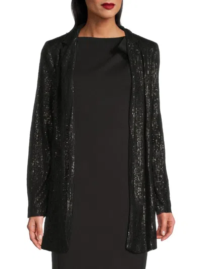 Calvin Klein Women's Sequin-embellished Jacket In Black