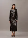 Calvin Klein Women's Sequin Midi Dress In Black