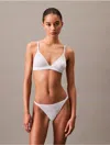 Calvin Klein Women's Sheer Marquisette Lace Unlined Triangle Bralette In Plein Air