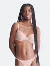 Calvin Klein Women's Sheer Marquisette Lightly Lined Demi Bra In Subdued