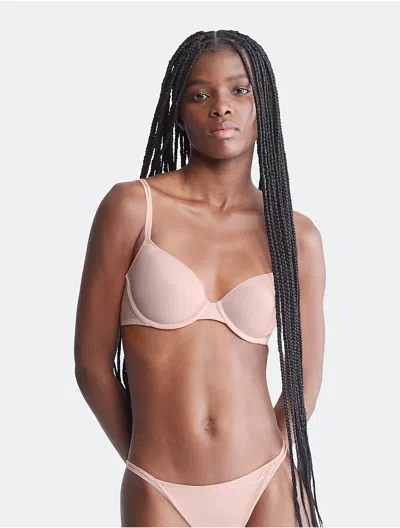 Calvin Klein Women's Sheer Marquisette Lightly Lined Demi Bra In Subdued