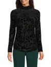 Calvin Klein Women's Sheer Sleeve Top In Black