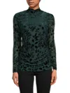 Calvin Klein Women's Sheer Sleeve Top In Malachite