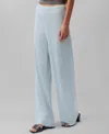 Calvin Klein Women's Shiny Pull-on Pants In Cloud Blue