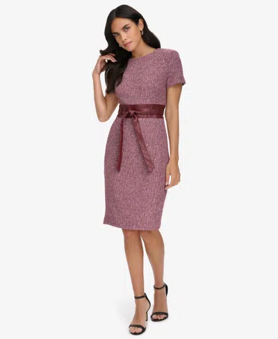 Calvin Klein Women's Short Sleeve Sheath Dress In Pink