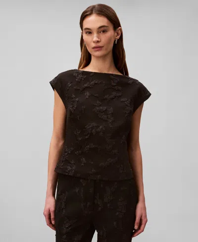 Calvin Klein Women's Short-sleeve Top In Brown