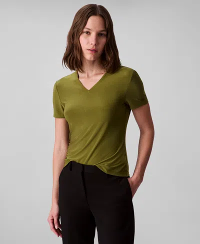 Calvin Klein Women's Short Sleeve V-neck T-shirt