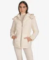 Calvin Klein Women's Short Zip Front Puffer Jacket In White