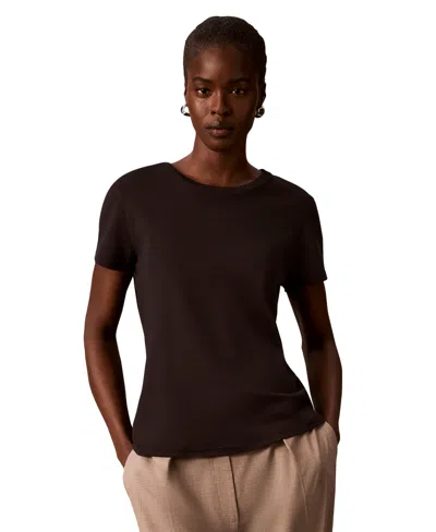 Calvin Klein Women's Short-sleeve Top In Black