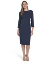 Calvin Klein Women's Side Buckle Midi Dress In Multi
