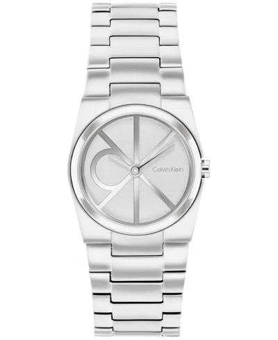 Calvin Klein Women's Silver Tone Stainless Steel Bracelet Watch, 26mm