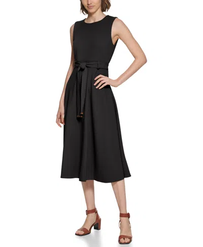 Calvin Klein Women's Sleeveless Midi A-line Dress