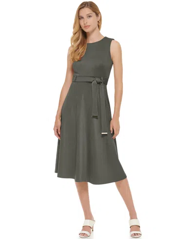 Calvin Klein Women's Sleeveless Midi Dress In Green
