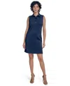 Calvin Klein Women's Sleeveless Scuba Sheath Dress In Blue