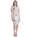 Calvin Klein Women's Sleeveless Scuba Sheath Dress In Multi