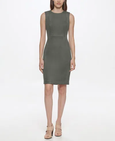 Calvin Klein Women's Sleeveless Sheath Dress In Gray