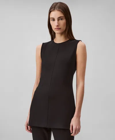 Calvin Klein Women's Sleeveless Tailored Knit Tunic In Black