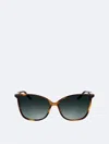 Calvin Klein Women's Slim Butterfly Sunglasses In Havana