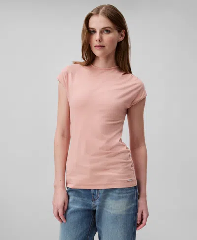 Calvin Klein Women's Slim-fit Matte Jersey Crewneck Tee