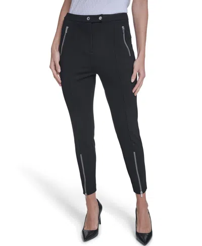 Calvin Klein Women's Slim Leg Pants In Black