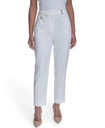 Calvin Klein Women's Slim Leg Pants In White