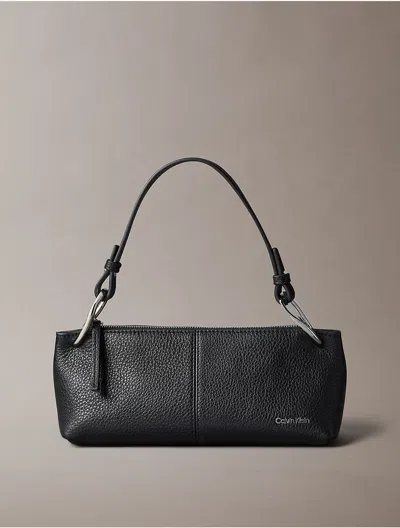 Calvin Klein Women's Slouchy Leather Small Convertible Bag In Black