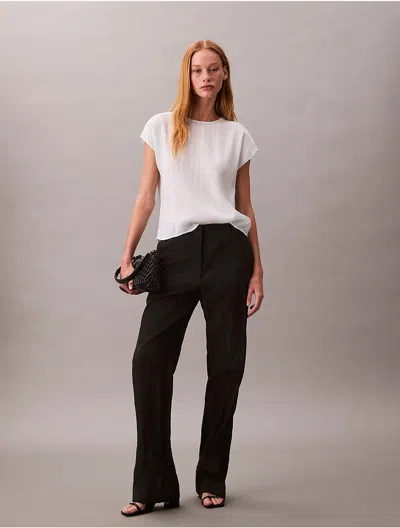 Calvin Klein Women's Smocked Relaxed T-shirt