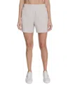 Calvin Klein Women's Smocked Waistband Midi Shorts In Gray