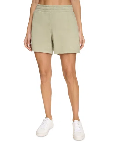 Calvin Klein Women's Smocked Waistband Midi Shorts In Green