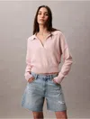 Calvin Klein Women's Smooth Cotton Polo Sweater