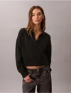 Calvin Klein Women's Smooth Cotton Polo Sweater