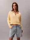 Calvin Klein Women's Smooth Cotton Polo Sweater