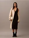 Calvin Klein Women's Smooth Cotton Rib Sweater Midi V-neck Dress