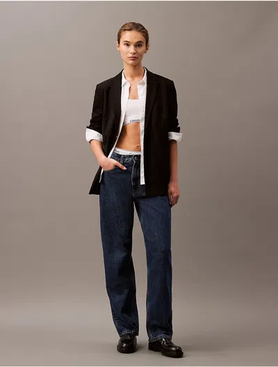 Calvin Klein Women's Soft Crepe Blazer In Black