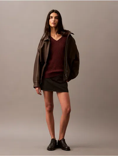 Calvin Klein Women's Soft Rib V-neck Sweater
