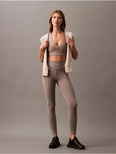 Calvin Klein Women's Soft Stretch Sport 7/8 Leggings In Driftwood