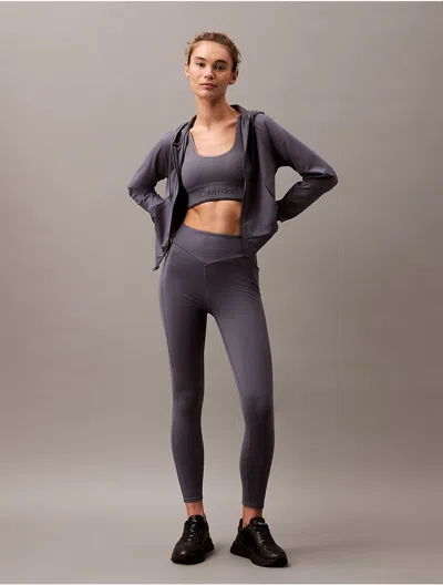 Calvin Klein Women's Soft Stretch Sport 7/8 Leggings In Faded Blue